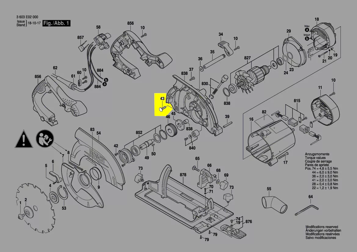 boulon réf. 1 609 203 Y44 Bosch